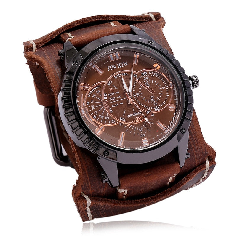 Load image into Gallery viewer, Jessingshow 2022 Luxury Men's Watch Leather bracelet, stainless steel 20_color
