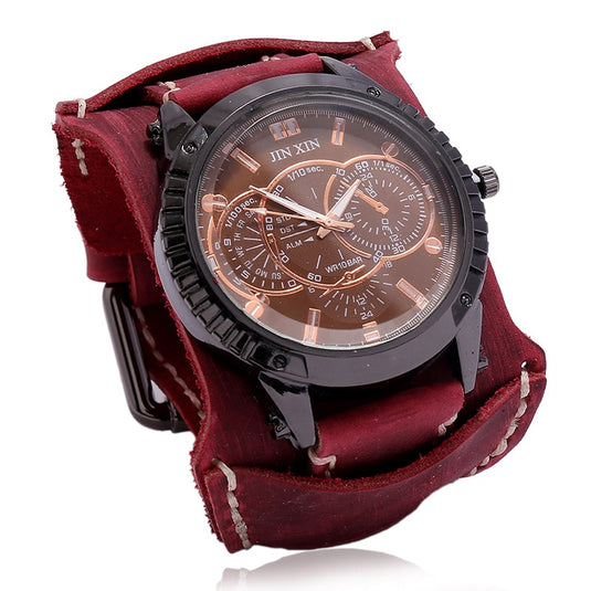 Jessingshow 2022 Luxury Men's Watch Leather bracelet, stainless steel 20_color