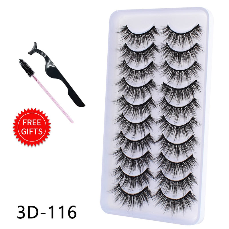 Load image into Gallery viewer, 5/10 Pairs 3D Mink Lashes Dramatic Natural Lashes
