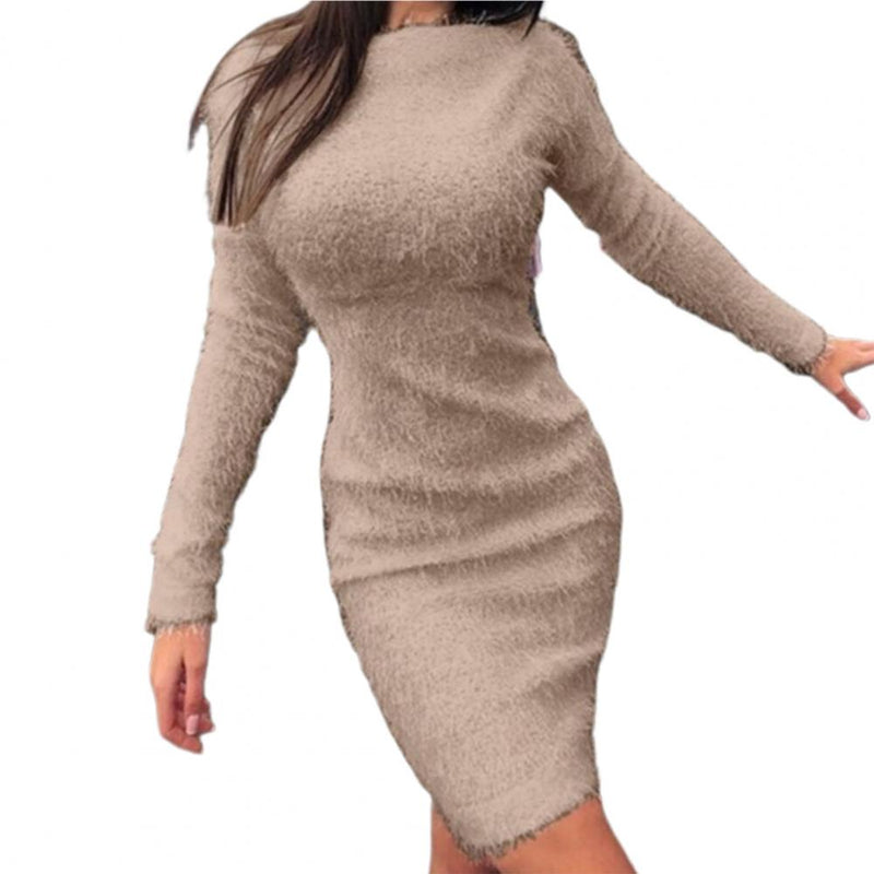 Load image into Gallery viewer, sexy women dress Long dress.. with long sleeves turtleneck suitable for work
