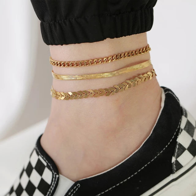 Load image into Gallery viewer, Stainless steel anklet for the beach and summer days
