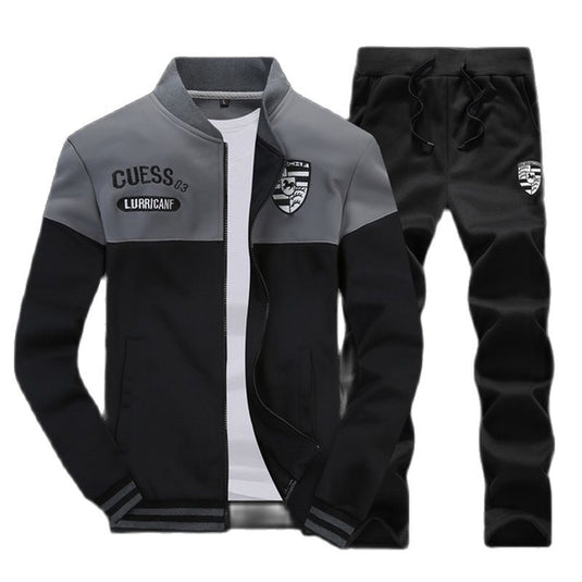 Men's polyester tracksuit is suitable for sports in spring and is elegant