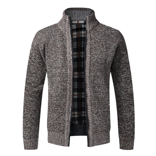 Men's elegant winter jacket, fleece, zipper, 8_colors
