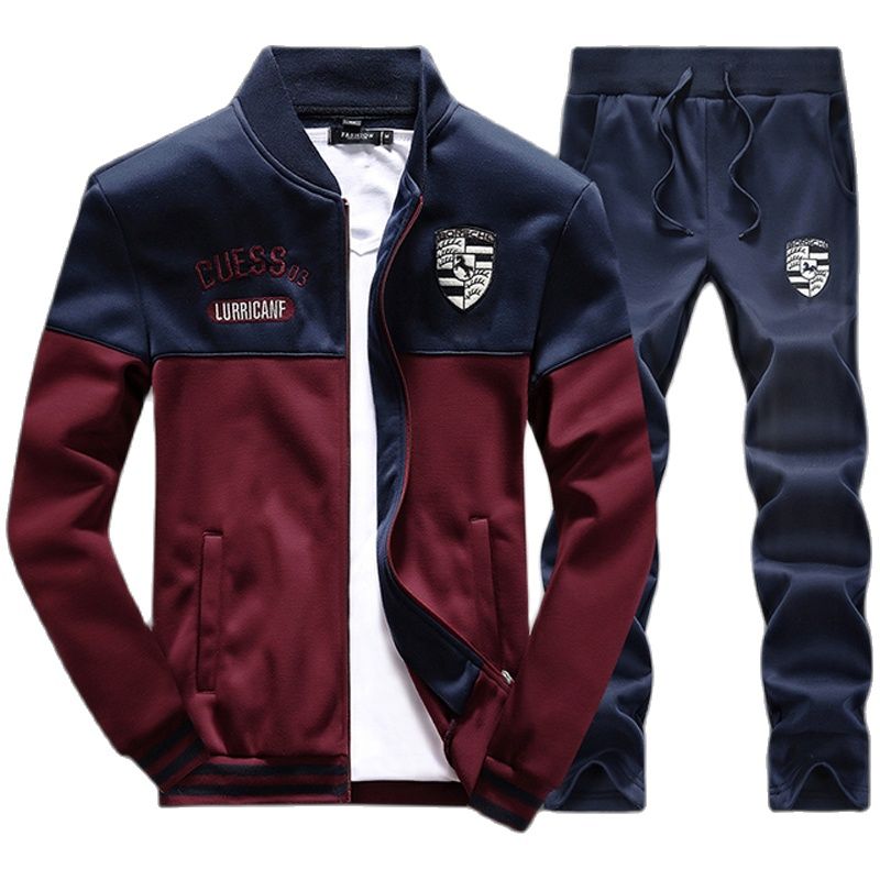 Load image into Gallery viewer, Men's polyester tracksuit is suitable for sports in spring and is elegant
