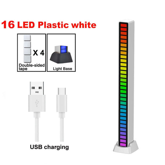 LED Pickup Light RGB Sound Control Symphony Lamp App Control Music Rhythm Lights Ambient LED Lamp