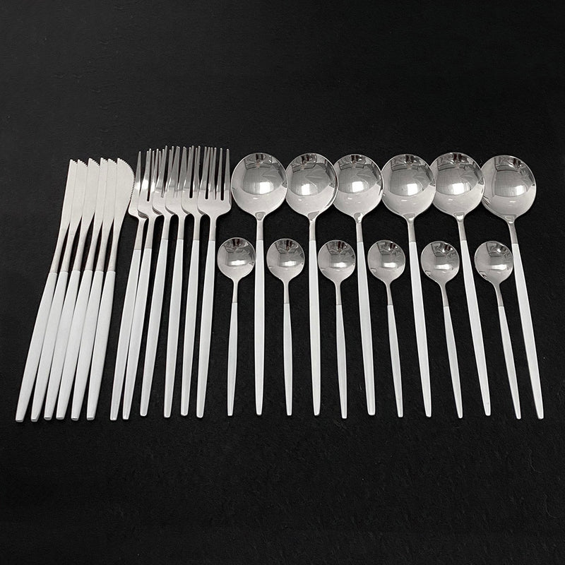 Load image into Gallery viewer, 24 pieces of cutlery Very luxurious and beautiful stainless steel There are: 15 colors
