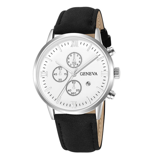 Men's watches 2022 for all times, from Calendar Quartz Watch Company leather bracelet