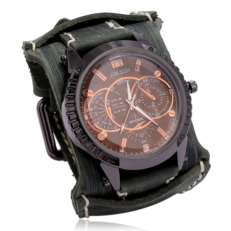 Load image into Gallery viewer, Jessingshow 2022 Luxury Men's Watch Leather bracelet, stainless steel 20_color
