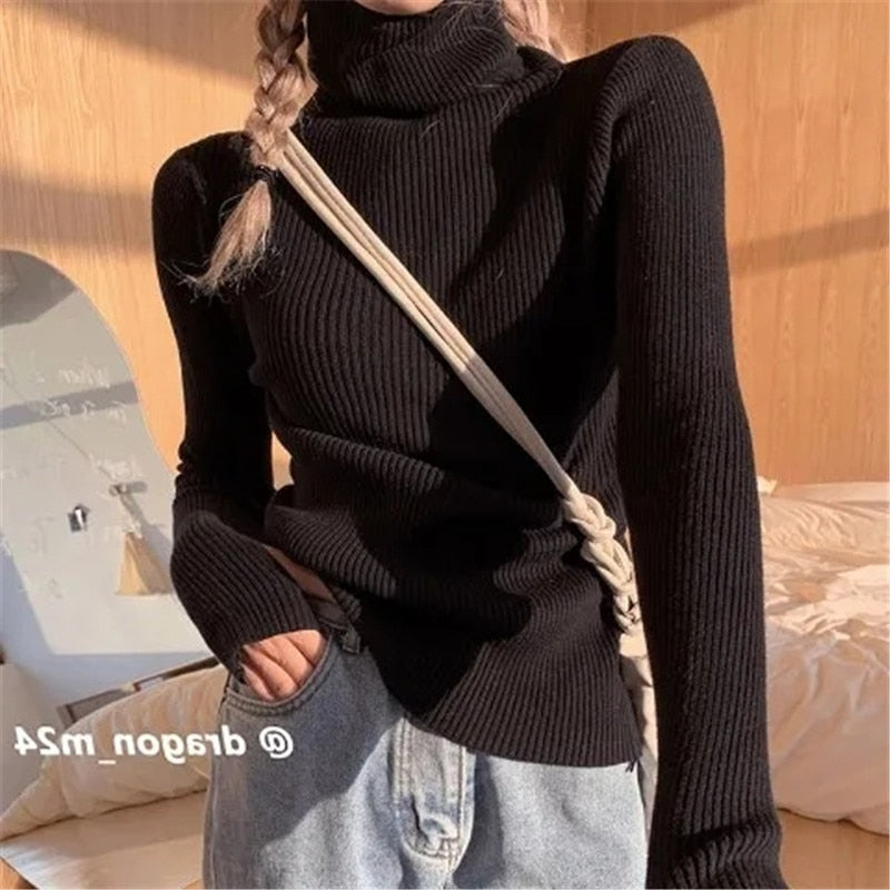 Load image into Gallery viewer, Beautiful and soft women's sweater warm for winter Long and round neck.. neck warmer 9_colors
