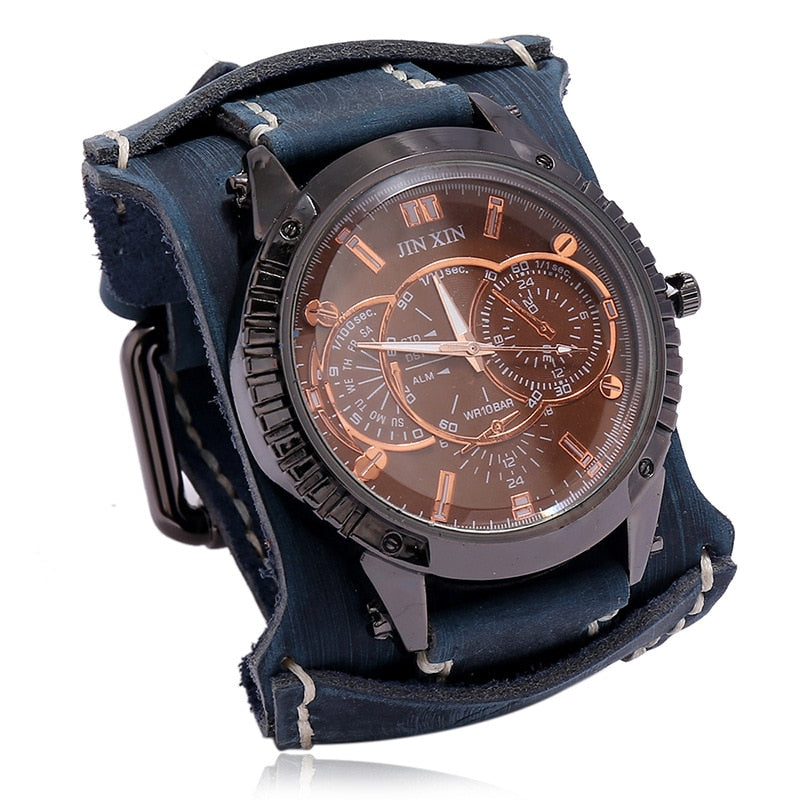 Load image into Gallery viewer, Jessingshow 2022 Luxury Men's Watch Leather bracelet, stainless steel 20_color

