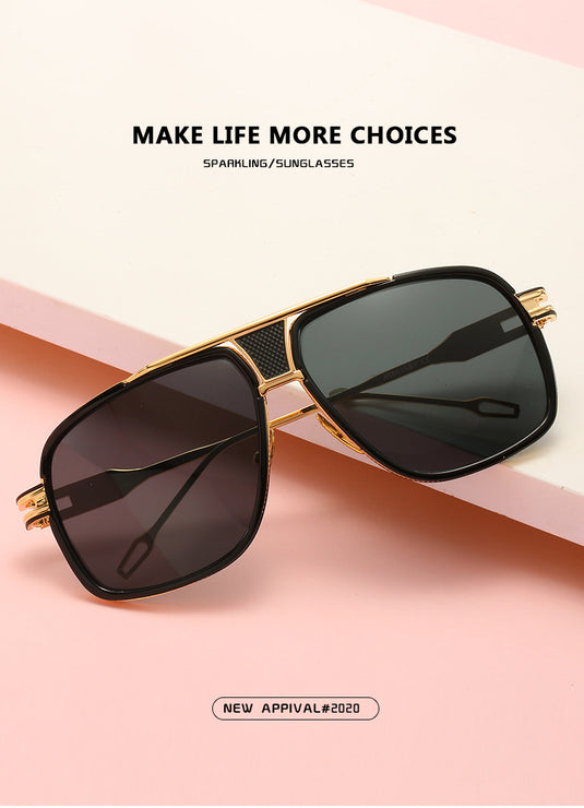 Classic luxury sunglasses for men Reflective lenses square lenses The finest materials