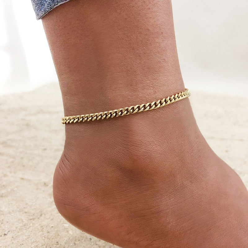 Load image into Gallery viewer, Stainless steel anklet for the beach and summer days
