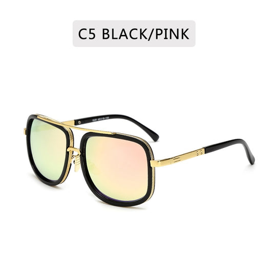 Ultra-luxury square frame sunglasses for men