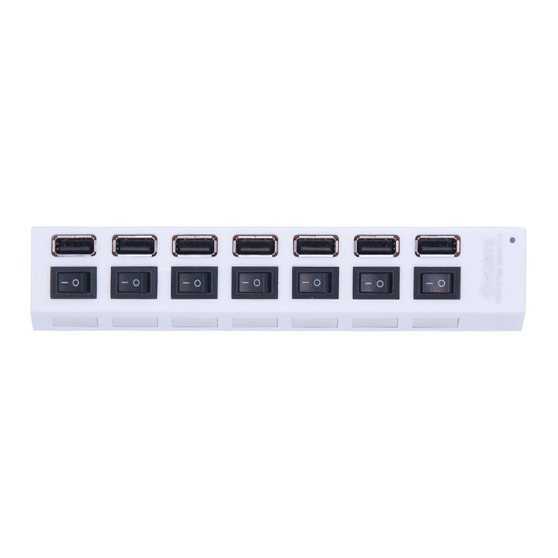 Load image into Gallery viewer, USB 2.0 Hub ،Multi USB Splitter Hub Use Power Adapter 4/7 Port Multiple Expander 2.0
