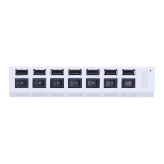 USB 2.0 Hub ،Multi USB Splitter Hub Use Power Adapter 4/7 Port Multiple Expander 2.0