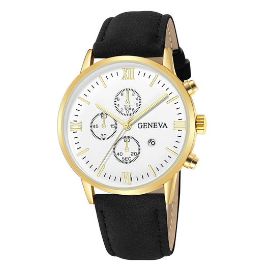 Men's watches 2022 for all times, from Calendar Quartz Watch Company leather bracelet