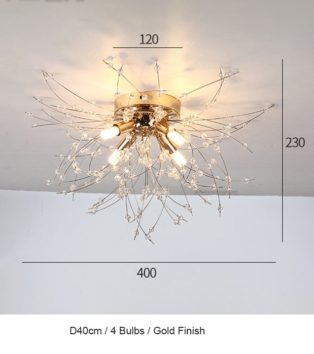 Load image into Gallery viewer, chandelier for bedroom  shape of many branches of crystal Excellent lighting for your room
