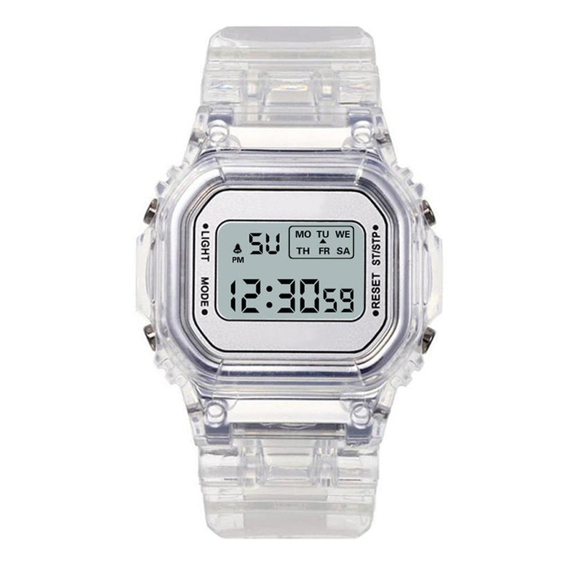 Load image into Gallery viewer, Cute digital women's watch auxiliary hour transparent bracelet 10_colors
