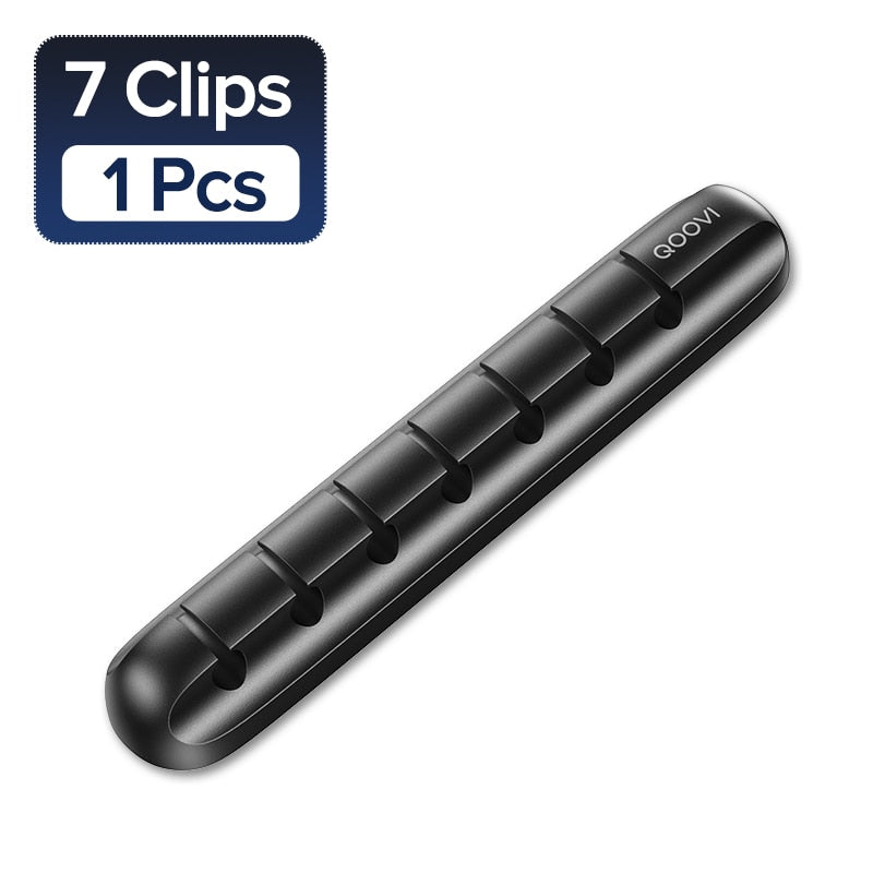 Load image into Gallery viewer, QOOVI The wonderful cable organizer, made of silicone, can be installed on the desk You can put the charger cable or the headphone cable in it
