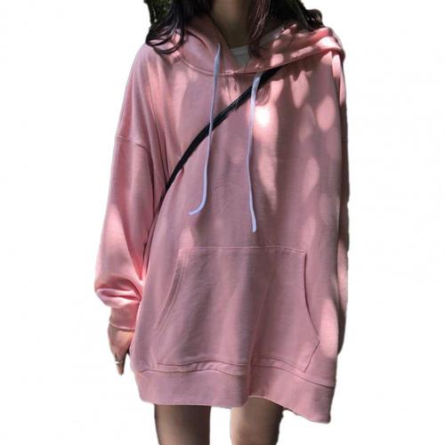 Load image into Gallery viewer, Hoodie Women Autumn Solid Color Pocket Mid-length Hoodie Long Sleeve Loose Sweatshirt
