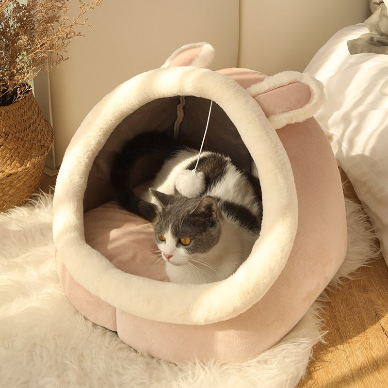 Load image into Gallery viewer, Tent bed For cats and small dogs comfortable pillow Warms your pet in the winter
