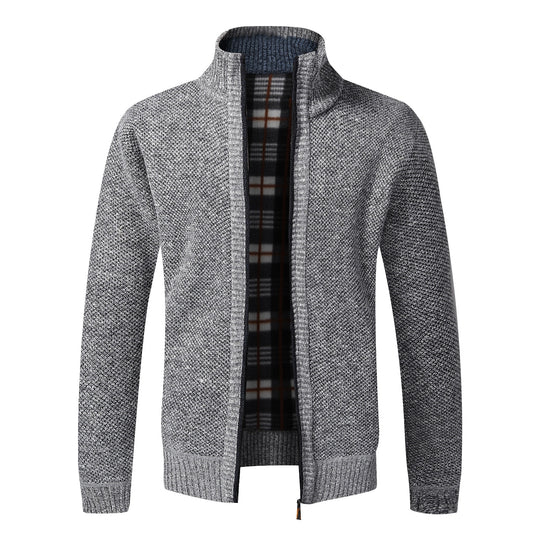 Men's elegant winter jacket, fleece, zipper, 8_colors