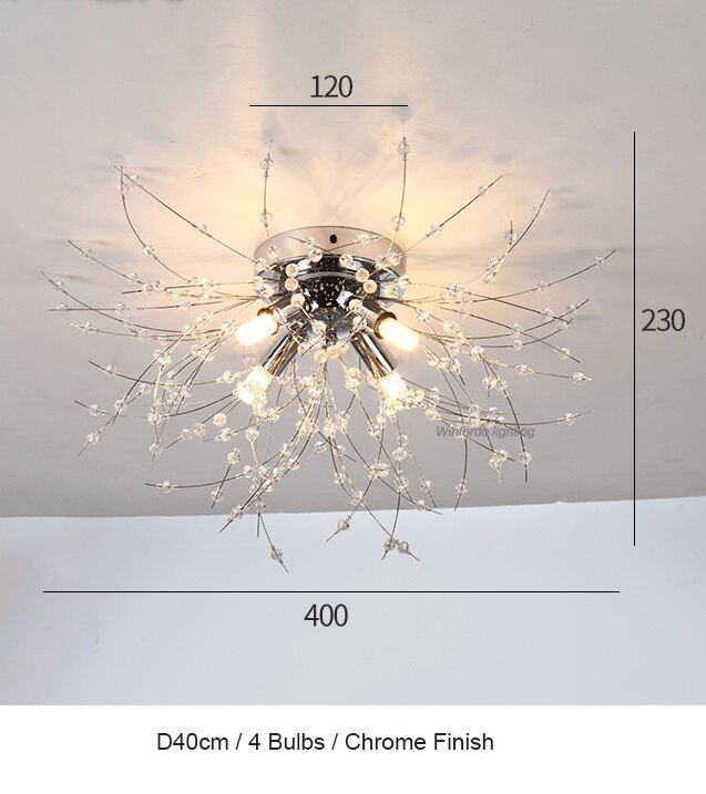 Load image into Gallery viewer, chandelier for bedroom  shape of many branches of crystal Excellent lighting for your room

