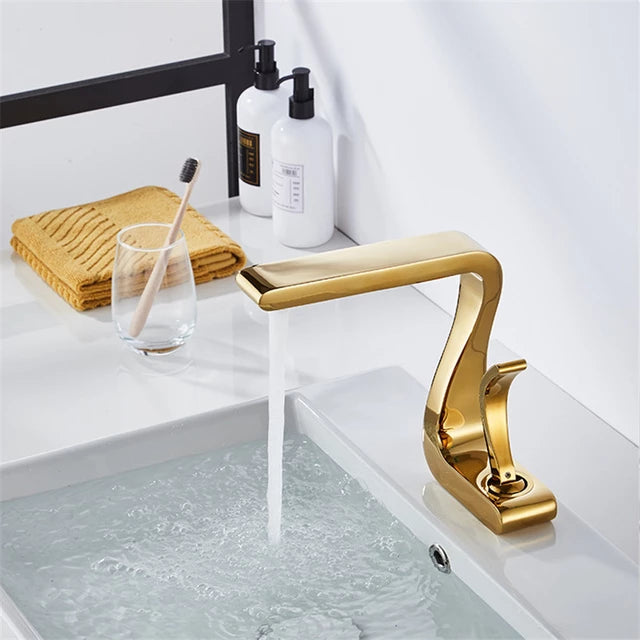 Load image into Gallery viewer, Luxury Basin Faucet of copper Two parts for cold and hot water 8 colors
