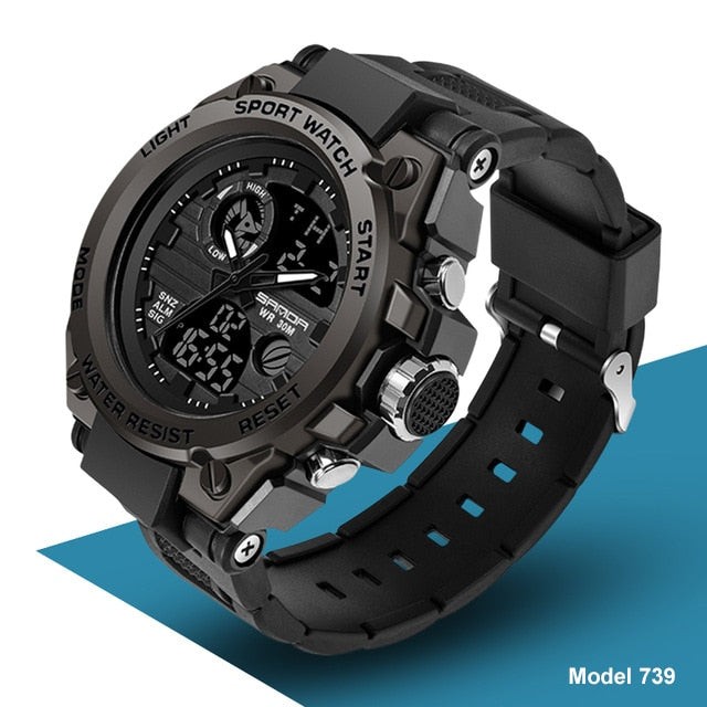 Load image into Gallery viewer, SANDA 2022 Men's Watches Top Brand, Sport Watch, Water Resistant 10_colors
