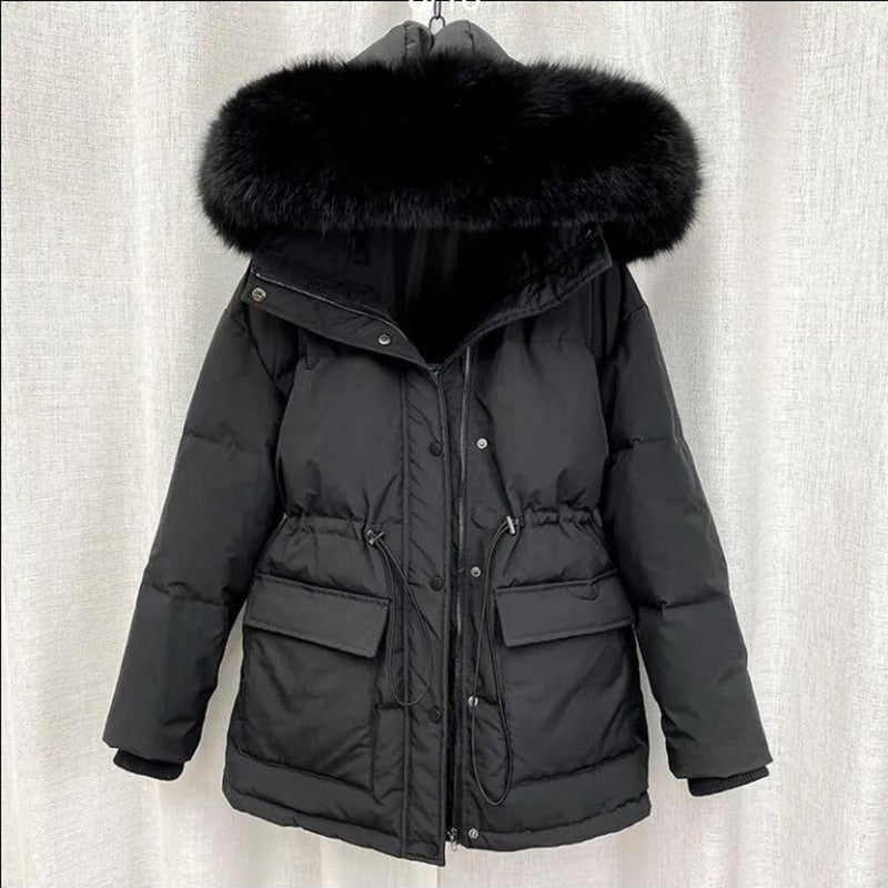 Load image into Gallery viewer, 2022 jacket lined with soft fur, elegant shape and high quality
