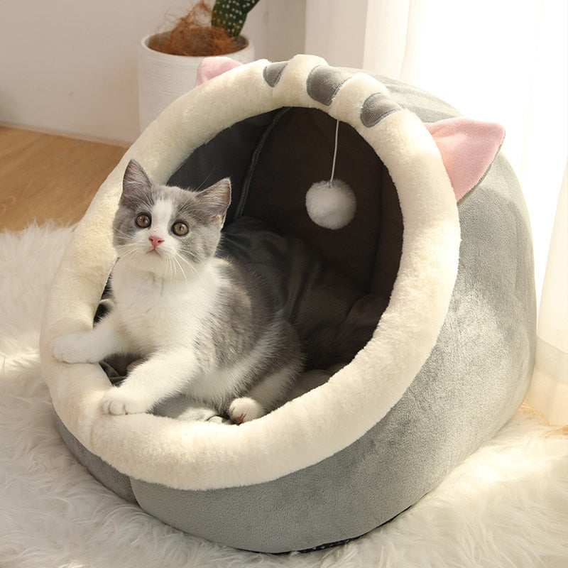 Load image into Gallery viewer, Tent bed For cats and small dogs comfortable pillow Warms your pet in the winter
