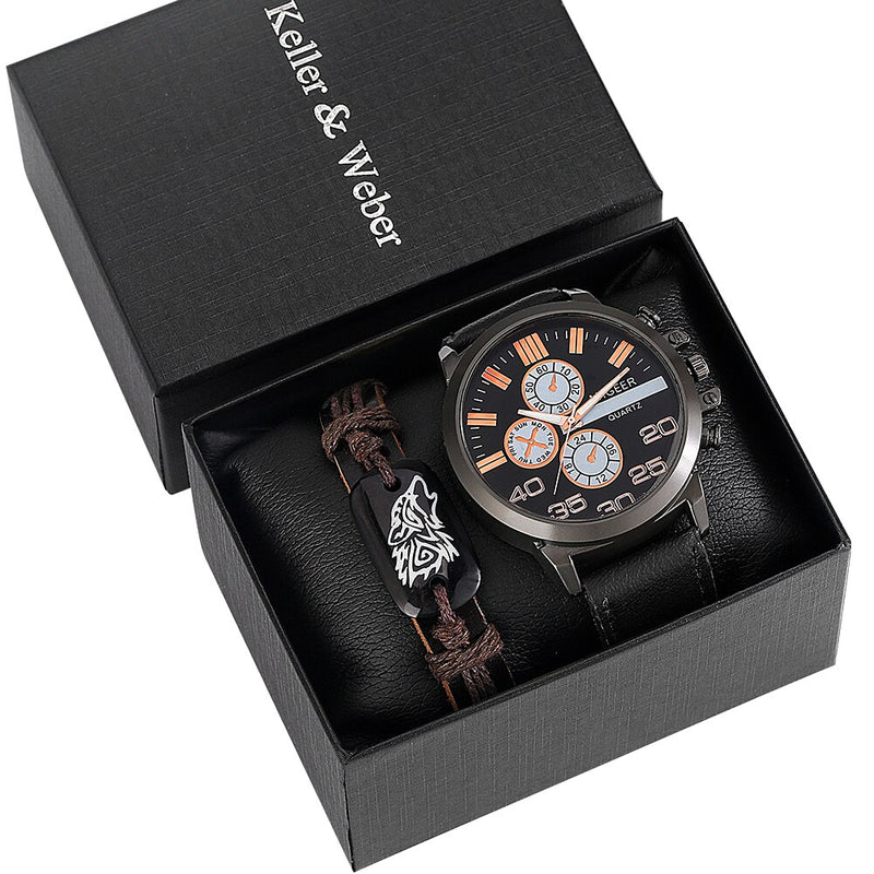 Load image into Gallery viewer, Luxury men's watch bracelet man quartz wristwatch gold bracelet 2022 2pcs
