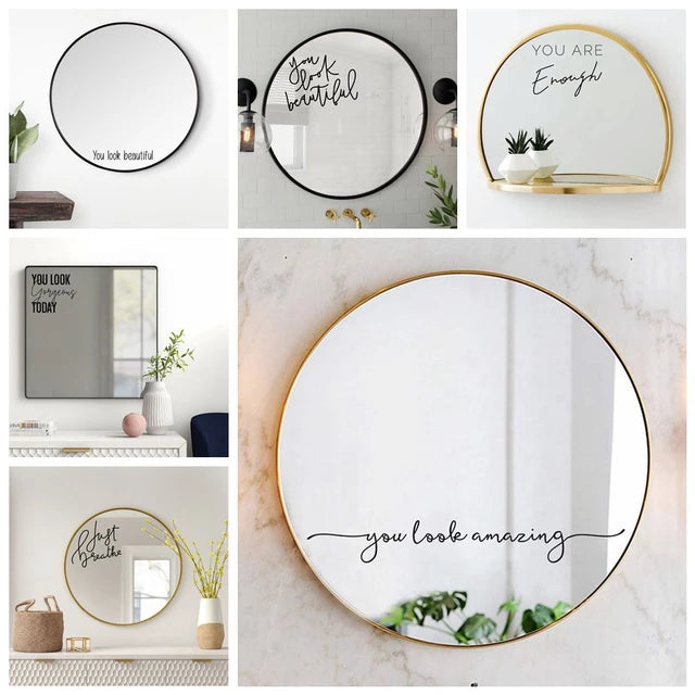 Load image into Gallery viewer, Mirror hanging on the wall To decorate the home décor With a shelf to carry things
