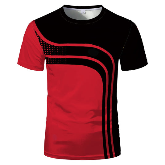 New Style T-shirt cobble print 3D print, short and comfortable sleeves, 6 shapes