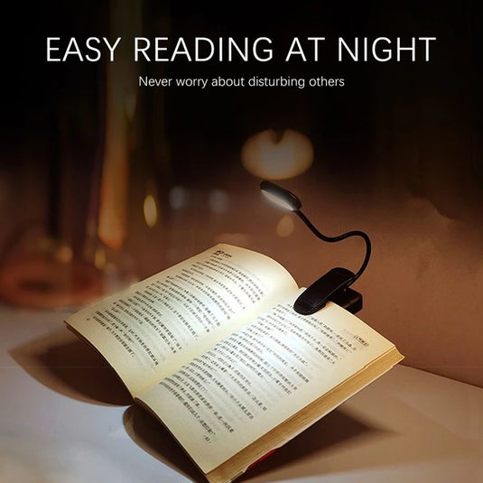 Desk Lamp, Night Reading, Reversible, Hanging Clip, Eye Protector, Battery Operated