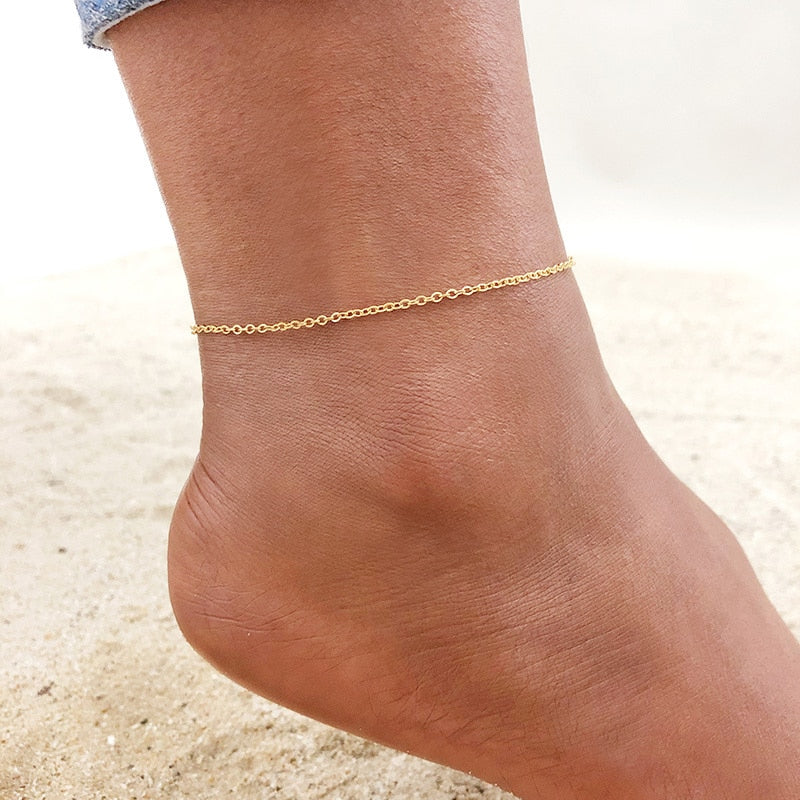 Load image into Gallery viewer, Stainless steel anklet for the beach and summer days
