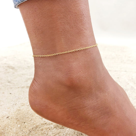 Stainless steel anklet for the beach and summer days
