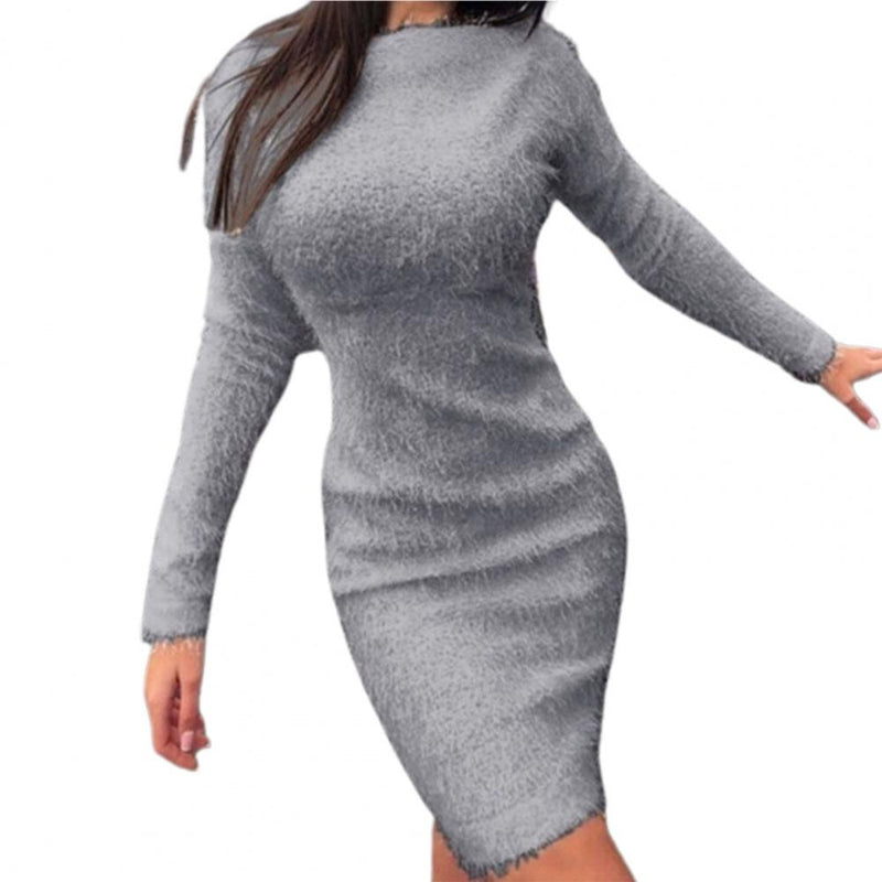 Load image into Gallery viewer, sexy women dress Long dress.. with long sleeves turtleneck suitable for work
