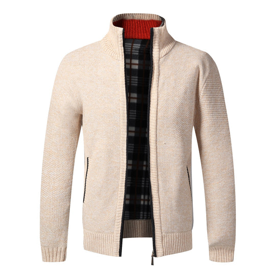 Men's elegant winter jacket, fleece, zipper, 8_colors