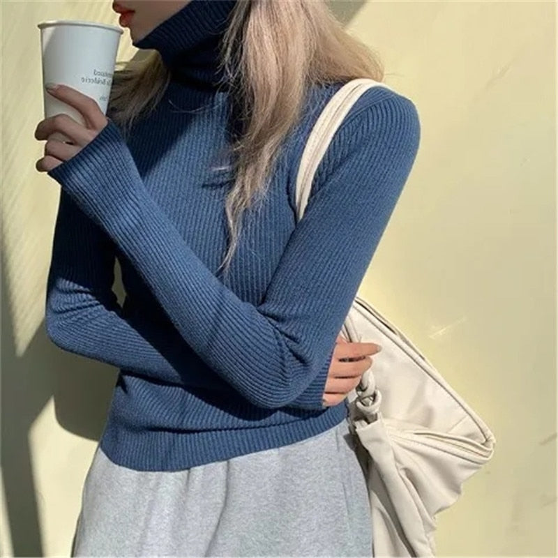 Load image into Gallery viewer, Beautiful and soft women's sweater warm for winter Long and round neck.. neck warmer 9_colors
