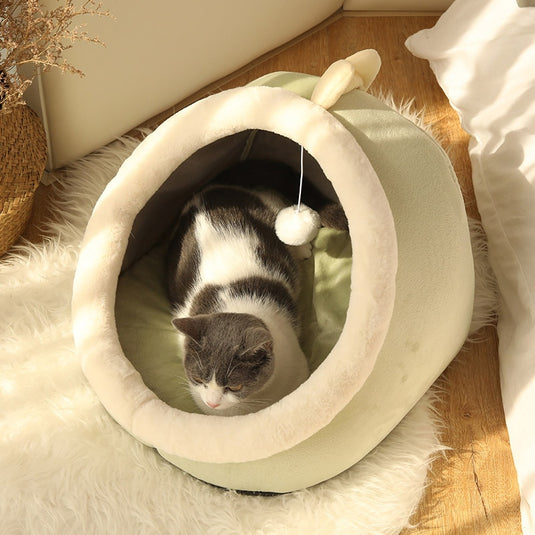 Tent bed For cats and small dogs comfortable pillow Warms your pet in the winter
