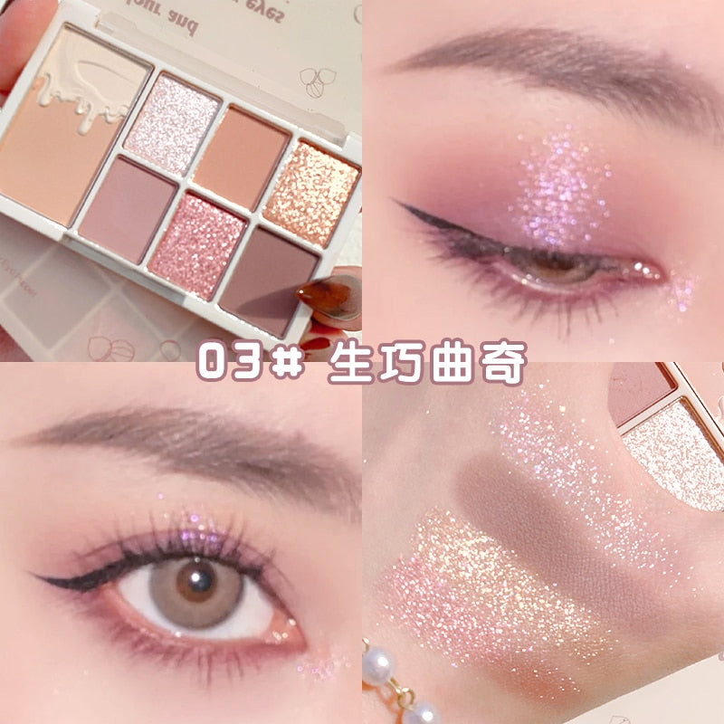 Load image into Gallery viewer, A palette of 7 matte, soft-touch, long-wearing, water-resistant eyeshadows
