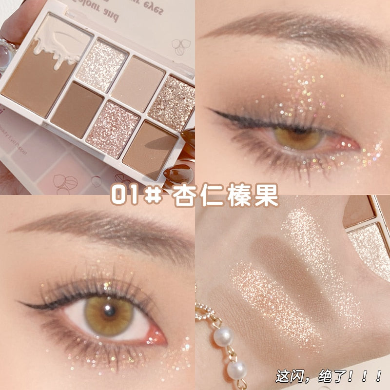 Load image into Gallery viewer, A palette of 7 matte, soft-touch, long-wearing, water-resistant eyeshadows

