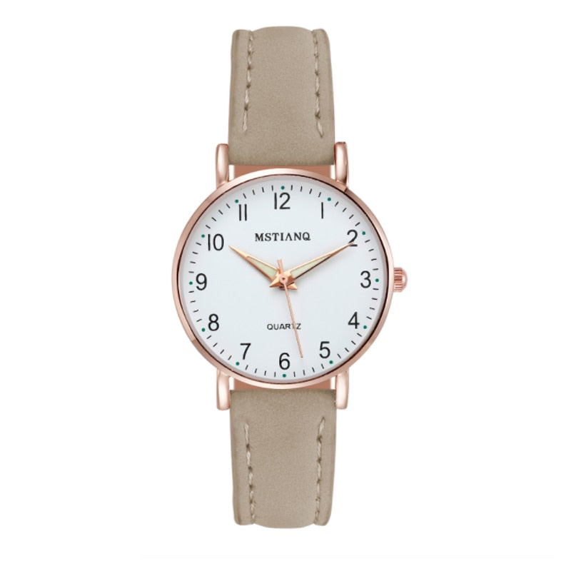 Load image into Gallery viewer, 2022 new watch for women Leather strap, glow-in-the-dark hands, some with a ring
