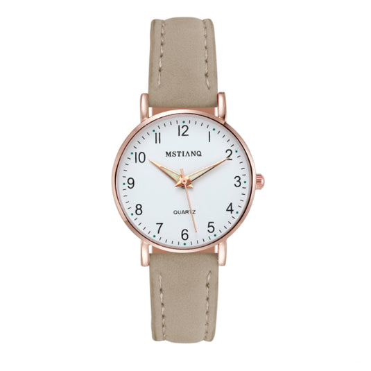 2022 new watch for women Leather strap, glow-in-the-dark hands, some with a ring