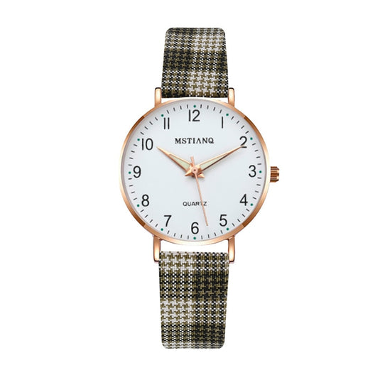 2022 new watch for women Leather strap, glow-in-the-dark hands, some with a ring