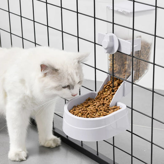 pet cage For cats, dogs and rabbits It has a dispenser for water and food.