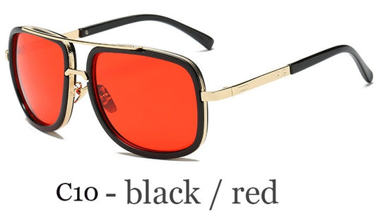 Ultra-luxury square frame sunglasses for men