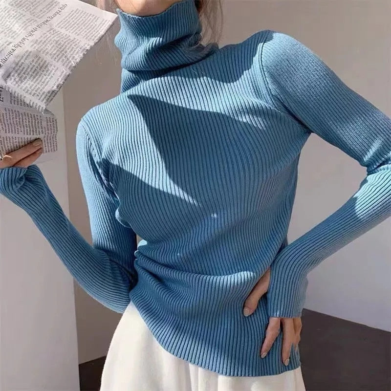 Load image into Gallery viewer, Beautiful and soft women's sweater warm for winter Long and round neck.. neck warmer 9_colors
