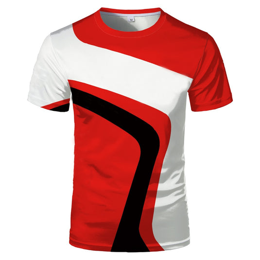 New Style T-shirt cobble print 3D print, short and comfortable sleeves, 6 shapes
